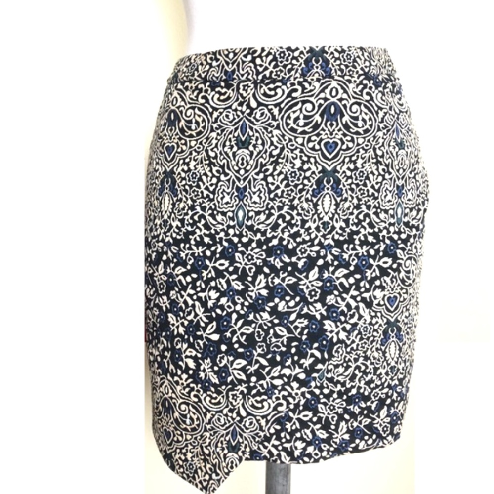 H&M Asymmetrical Wrap Skirt with Brocade Floral Pattern NWT